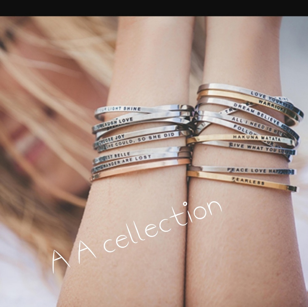 Bracelet bangles thin dainty - SILVER - Picture 1 of 8